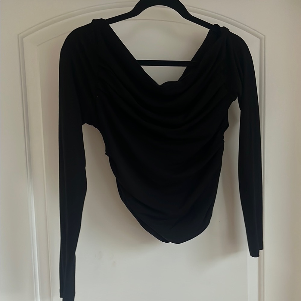 Black off the shoulder top